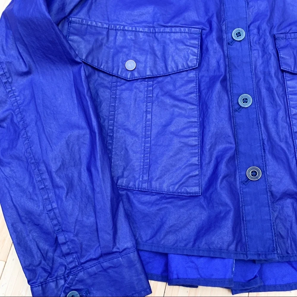 Anthropologie Hei Hei Wax Coated Purple Jacket, S. - Picture 4 of 6